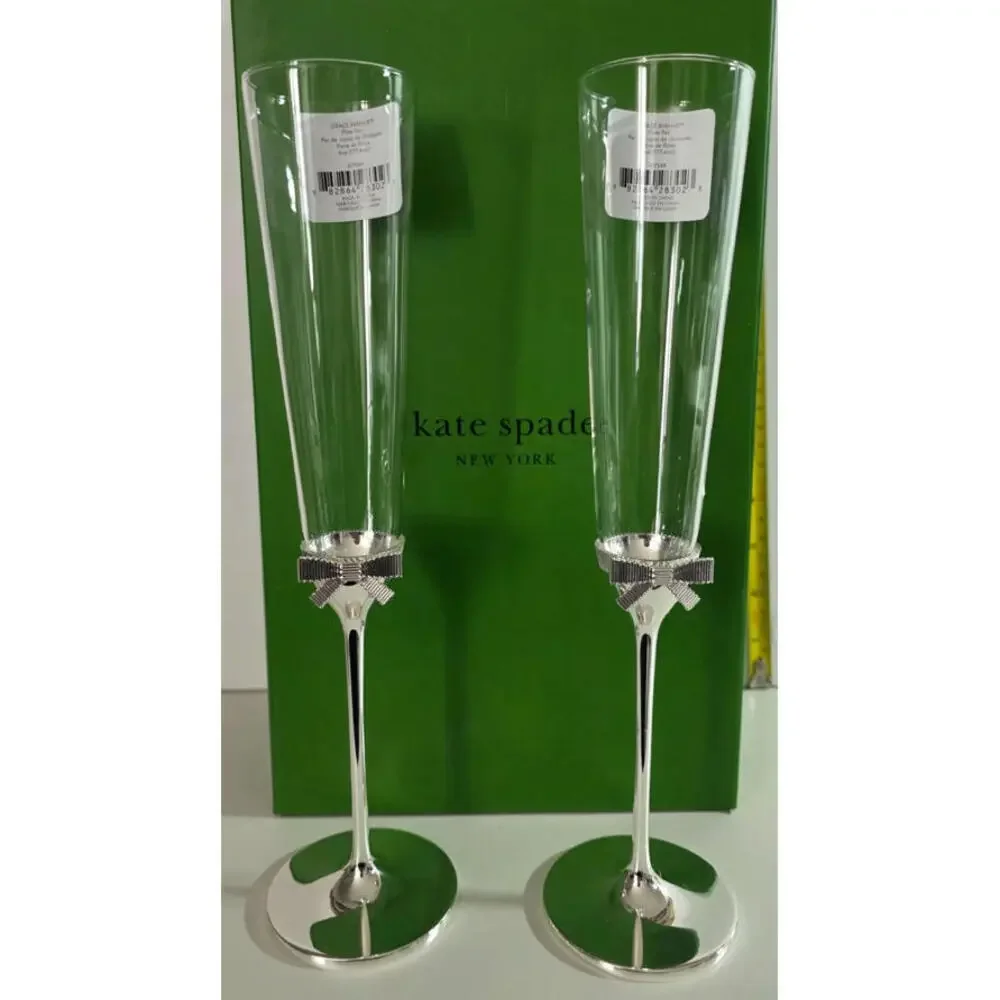 Kate Spade new york Set of‎ 2 Grace Avenue Toasting Flutes - NEW IN BOX